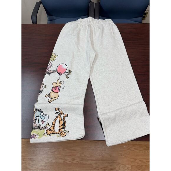 Disney Pants - NWT Disney Winnie The Pooh Wide Leg Beige Sweatpants Size Medium